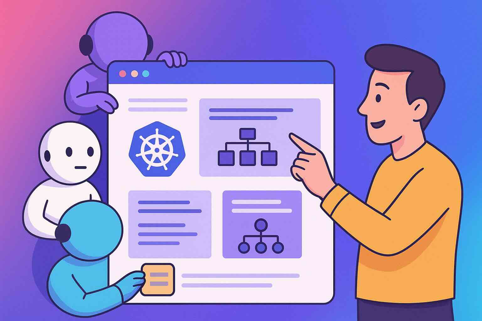 Claude, ChatGPT and Gemini AI building a Kubernetes‑Kustomize explainer webpage