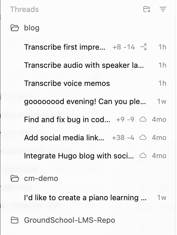 Projects panel showing multiple projects.